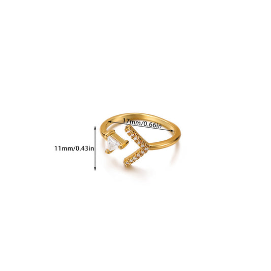 Anillo inox, chapado 54