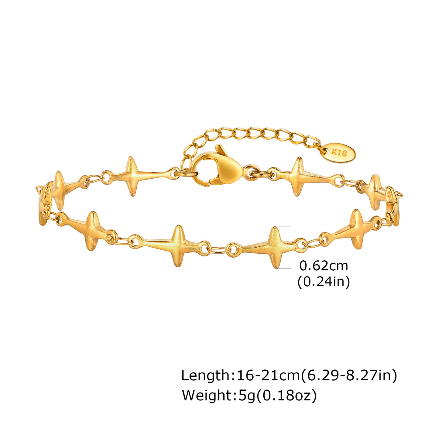 Manilla inox, chapado 115