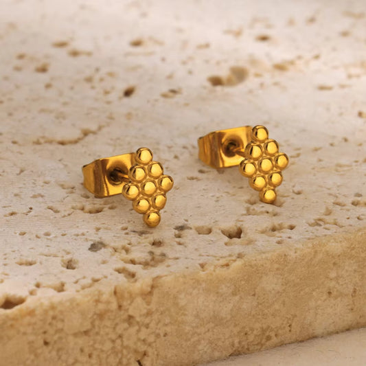 Aretes inox, chapado 323