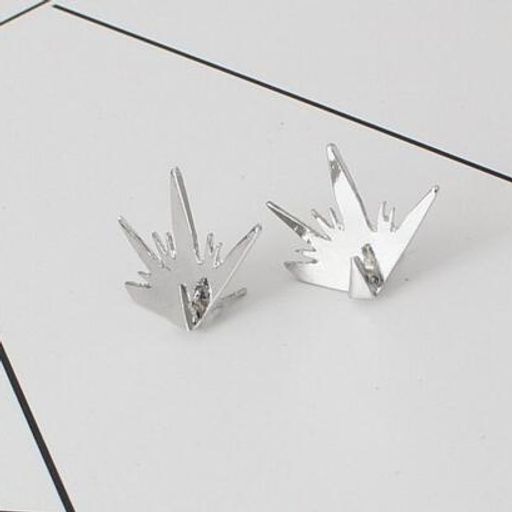 Aretes cometa plateada