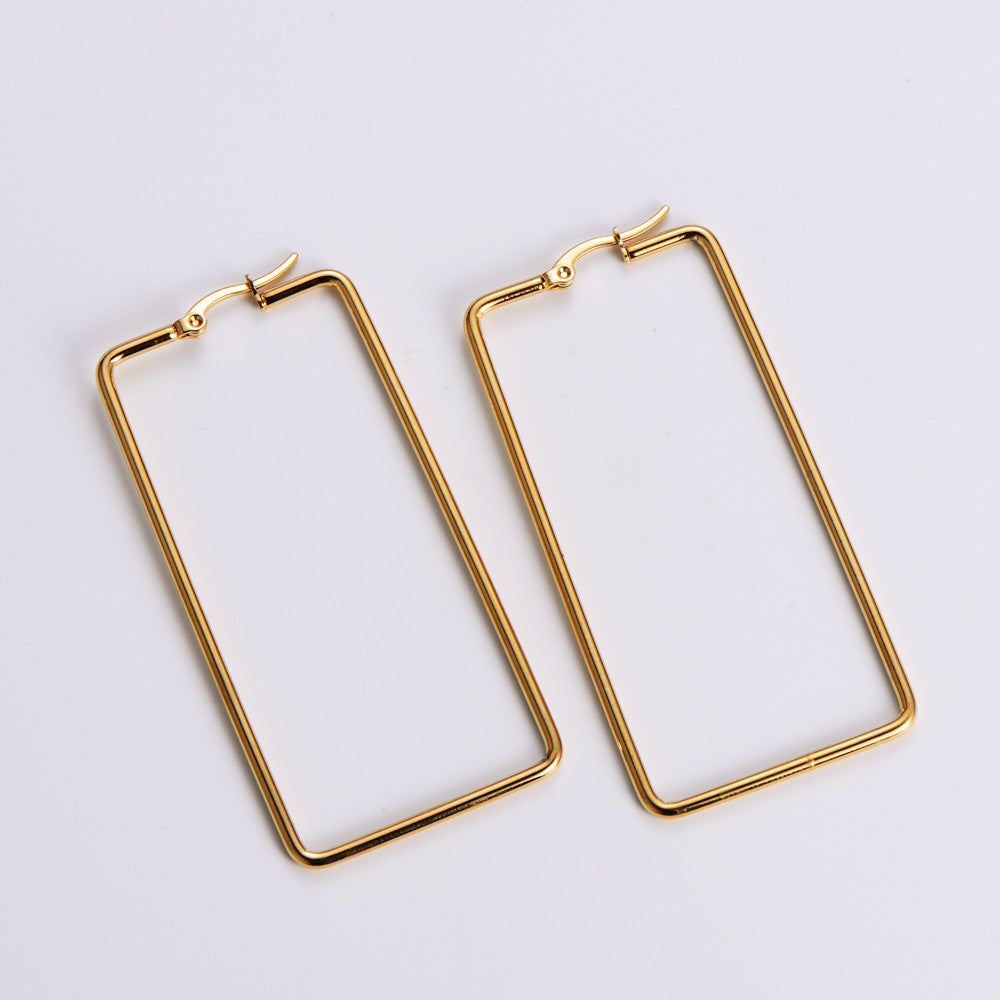 Aretes inox chapado 541