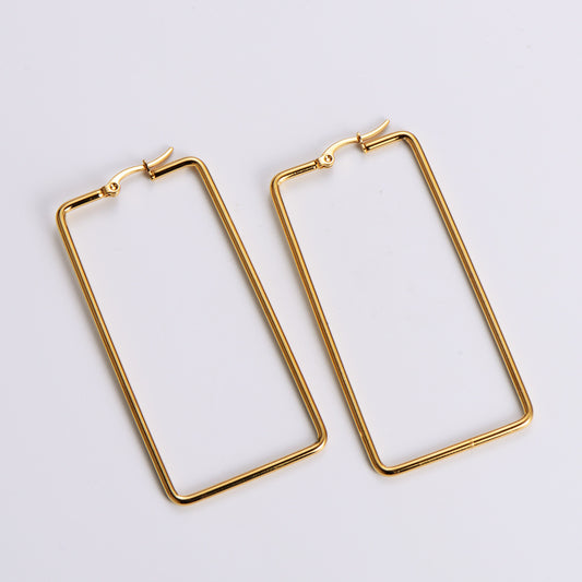 Aretes inox chapado 541