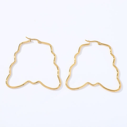 Aretes inox chapado 101