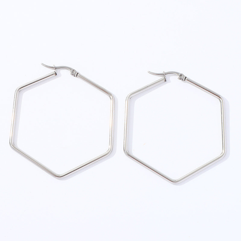 Aretes inox chapado 87