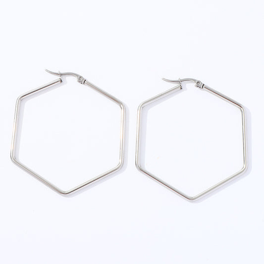 Aretes inox chapado 87