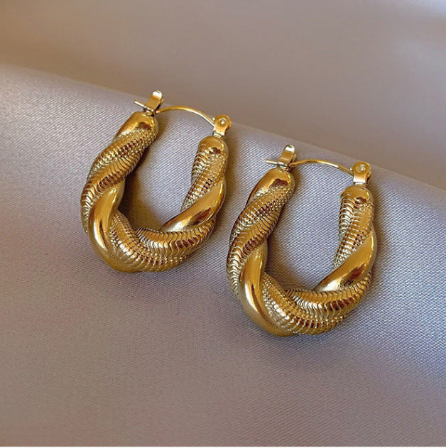 Aretes inox chapado 182