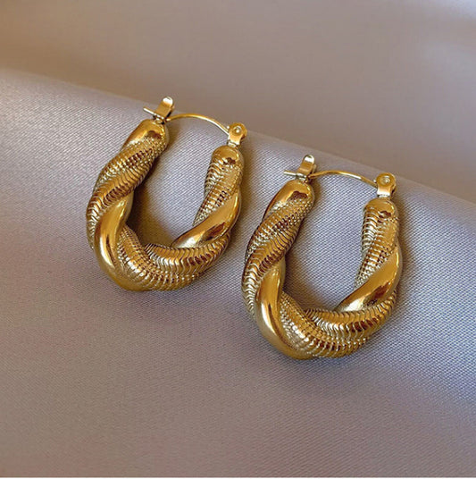 Aretes inox chapado 182