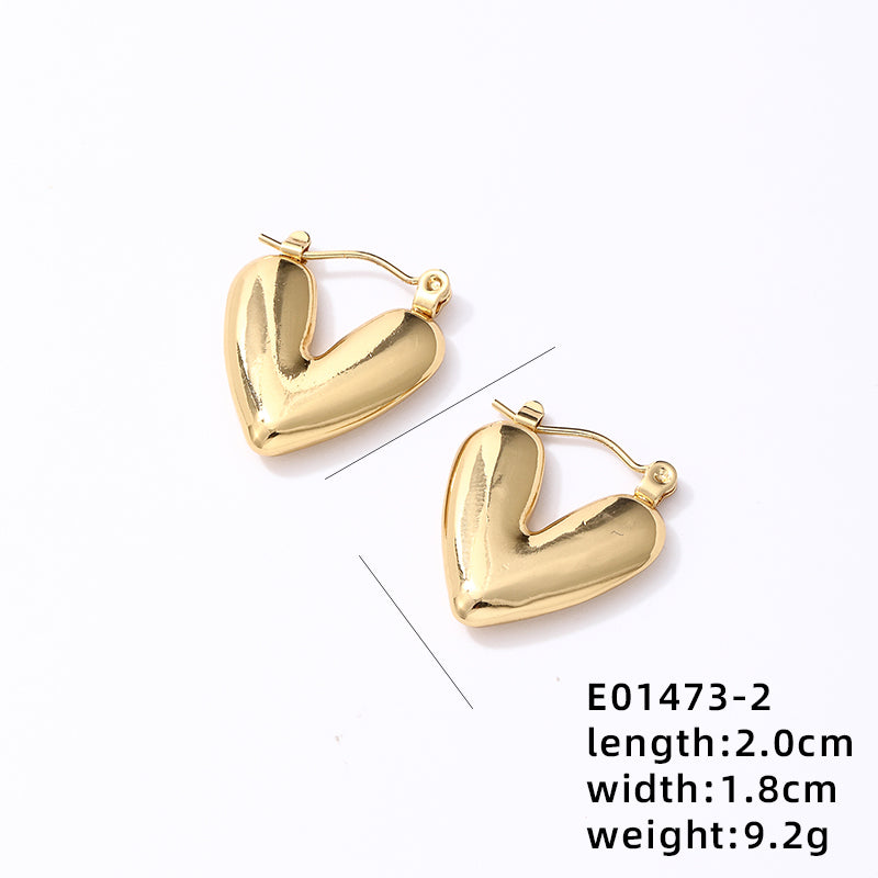 Aretes inox chapado 542