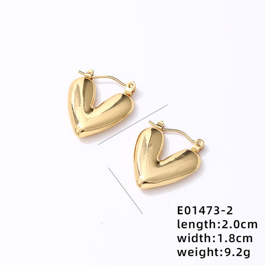 Aretes inox chapado 542