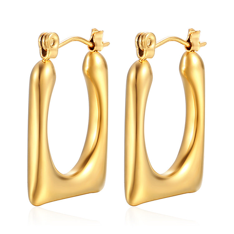 Aretes inox chapado 162