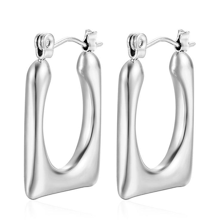 Aretes inox chapado 85
