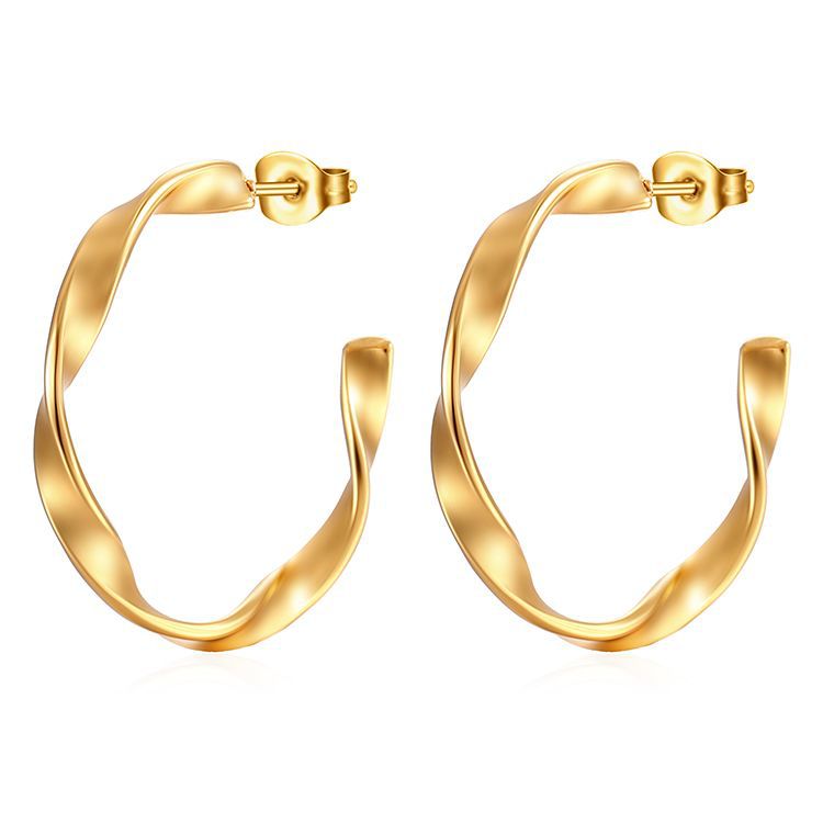 Aretes inox chapado 548