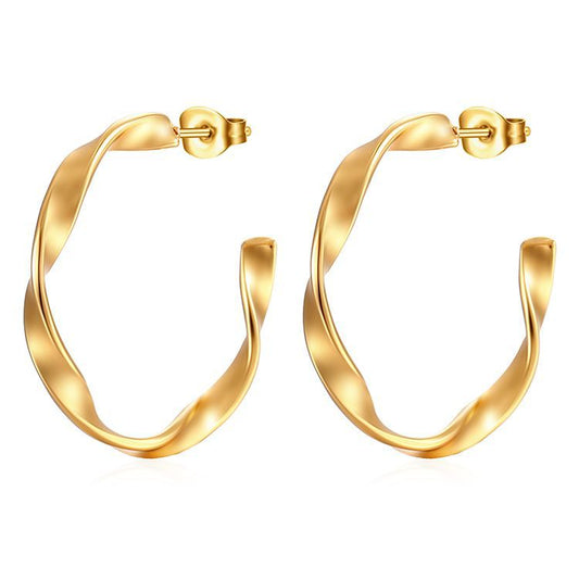 Aretes inox chapado 548