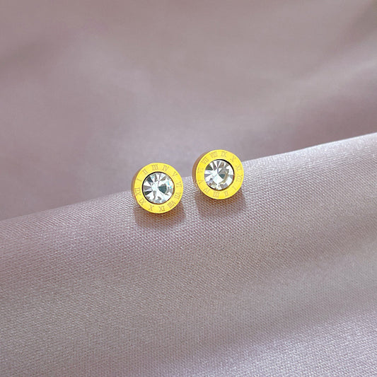 Aretes inox chapado 468