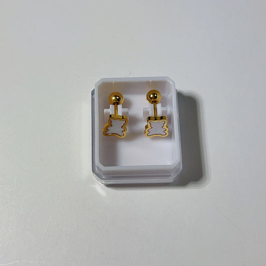 Aretes inox chapado 163
