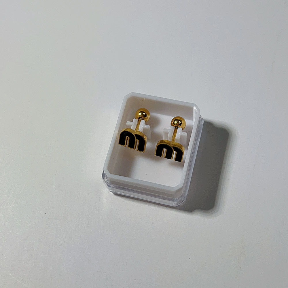 Aretes inox chapado 156