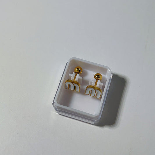 Aretes inox chapado 189