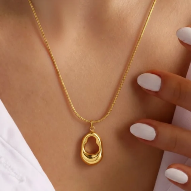 Collar inox chapado 339