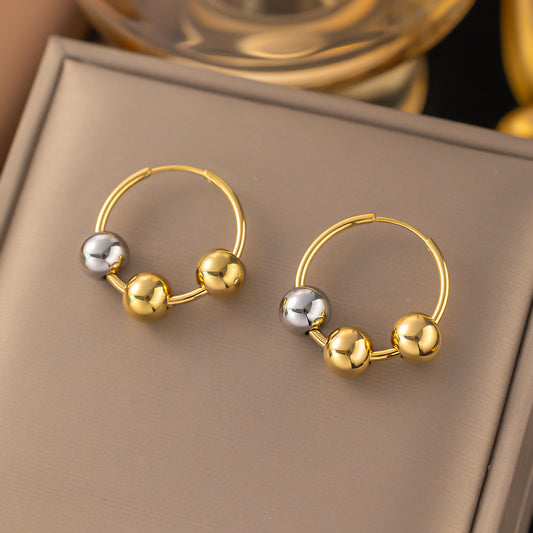 Aretes inox chapado 571