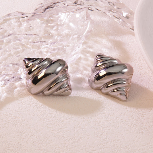 Aretes inox chapado 17