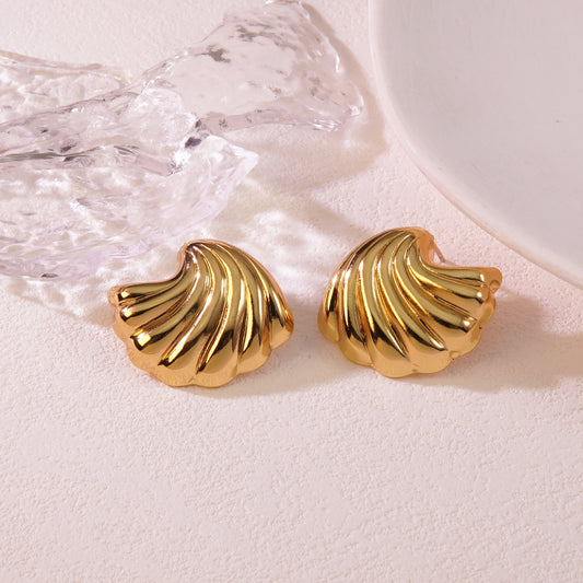 Aretes inox chapado 16