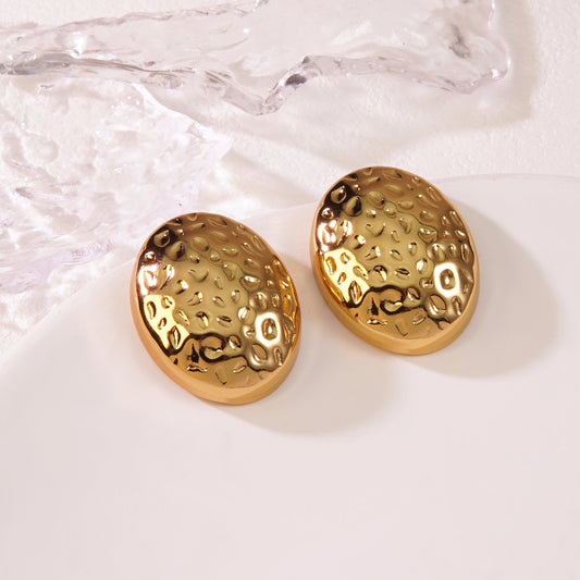 Aretes inox chapado 19