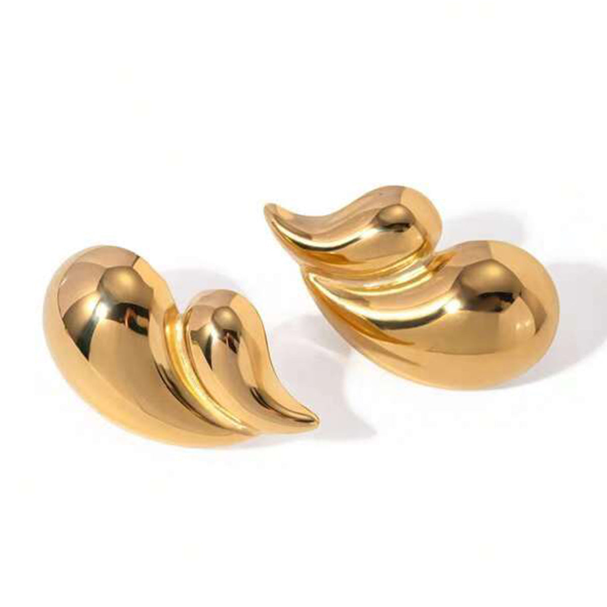Aretes inox chapado 369