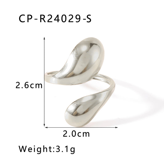 Anillo inox chapado 77