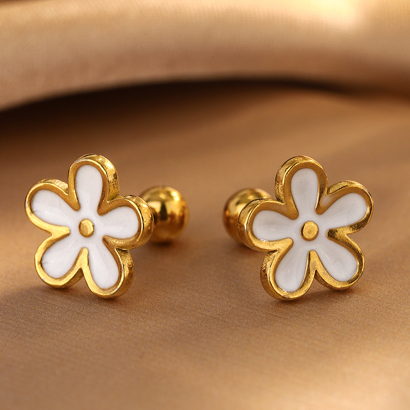 Aretes inox chapado 434