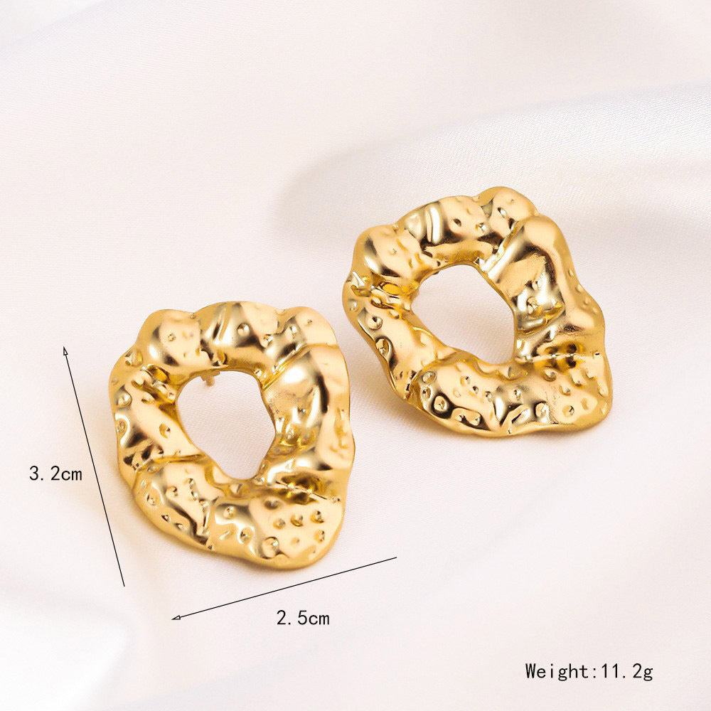 Aretes inox chapado 44