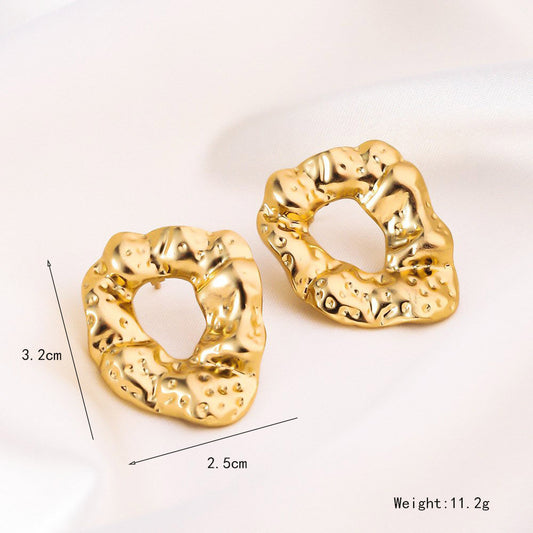 Aretes inox chapado 44