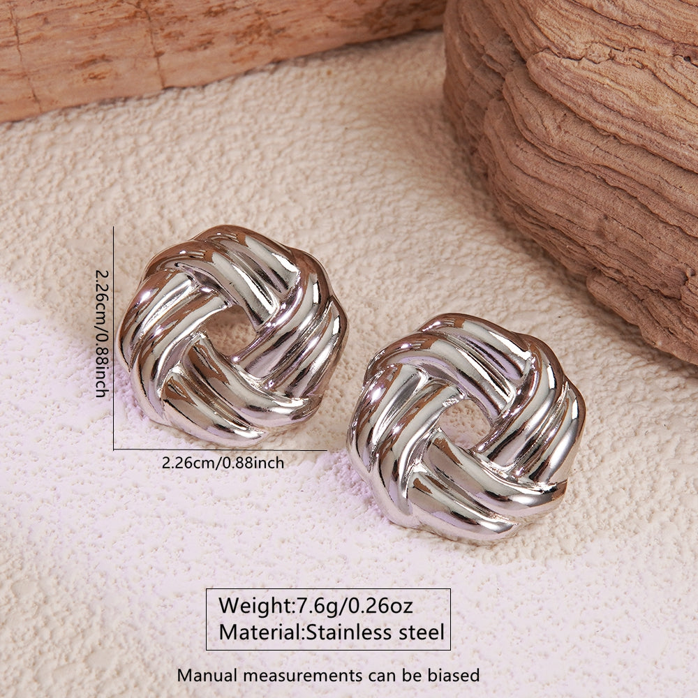Aretes inox chapado 251