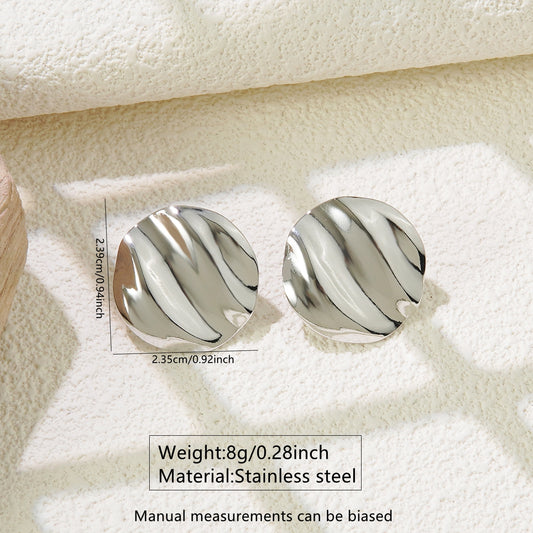 Aretes inox chapado 543