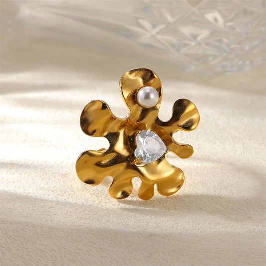 Anillo inox chapado 112