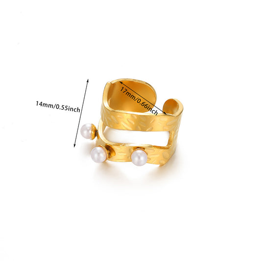 Anillo inox chapado 6