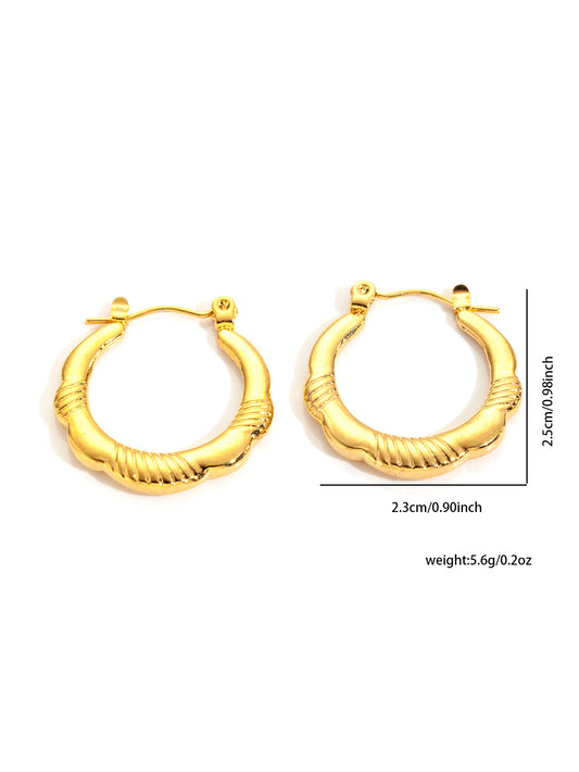 Aretes inox chapado 47