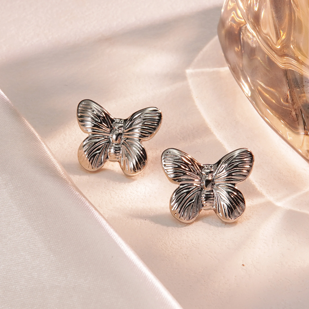 Aretes inox chapado 258