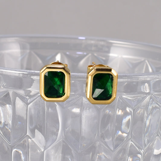 Aretes inox chapado 427
