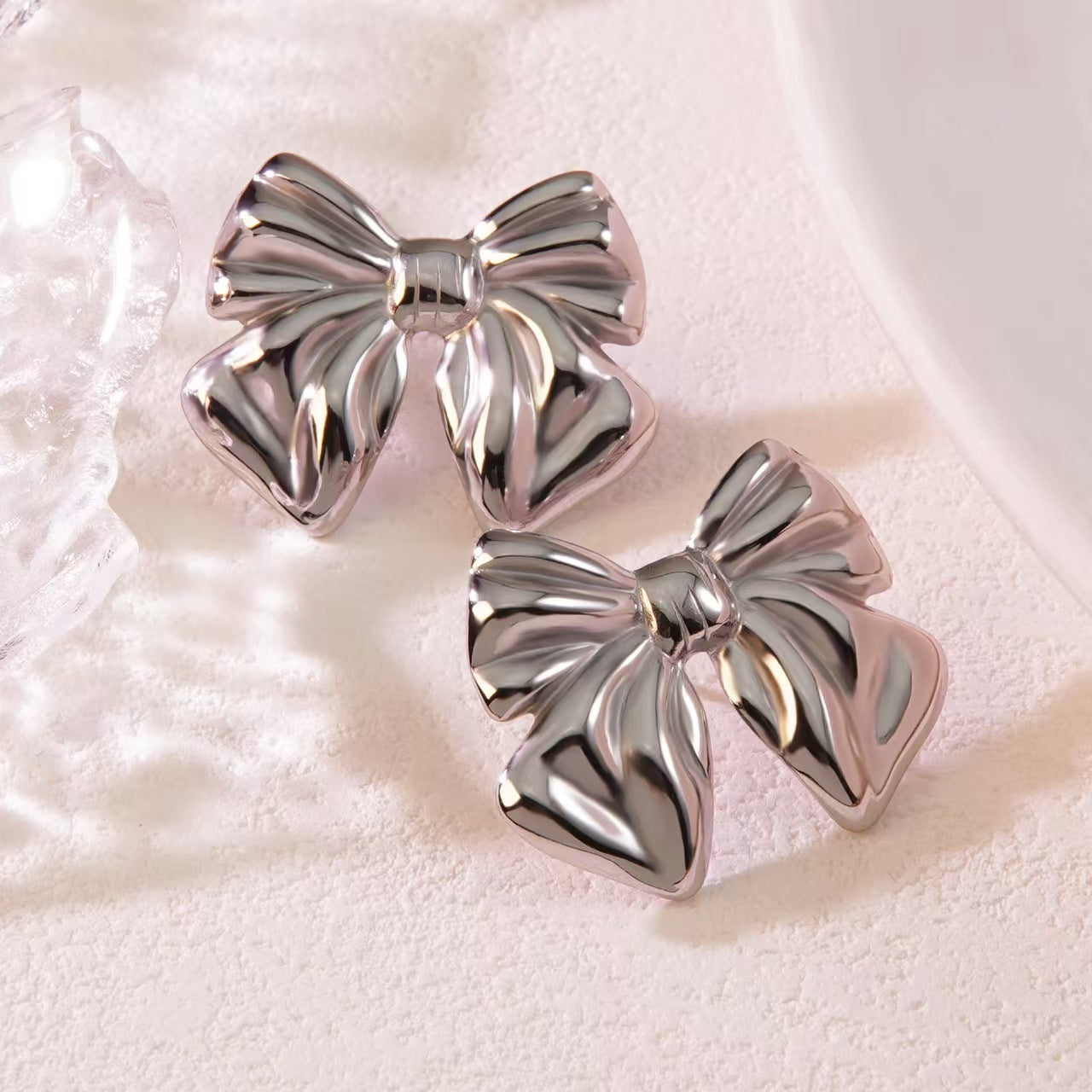 Aretes inox chapado 266