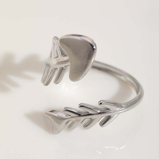 Anillo inox chapado 36