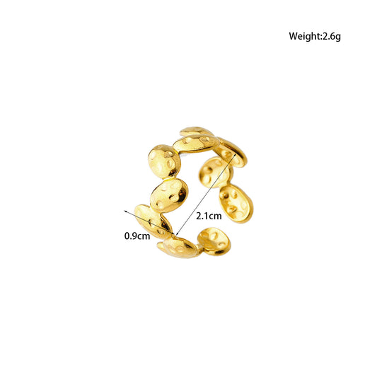 Anillo inox chapado 87