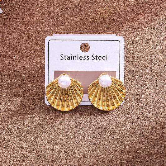 Aretes inox, chapado 419