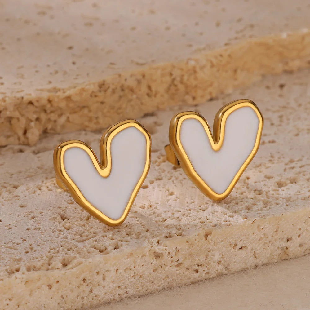 Aretes inox chapado 458