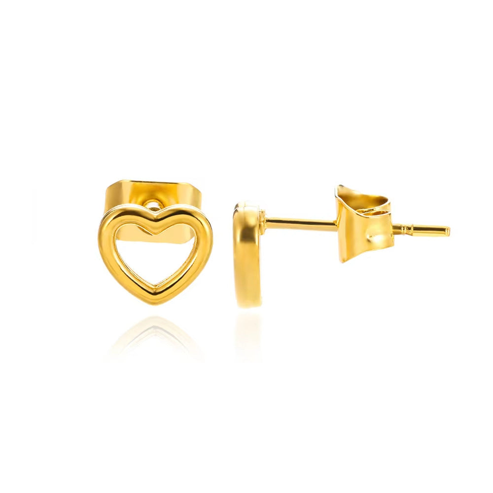 Aretes inox chapado 553
