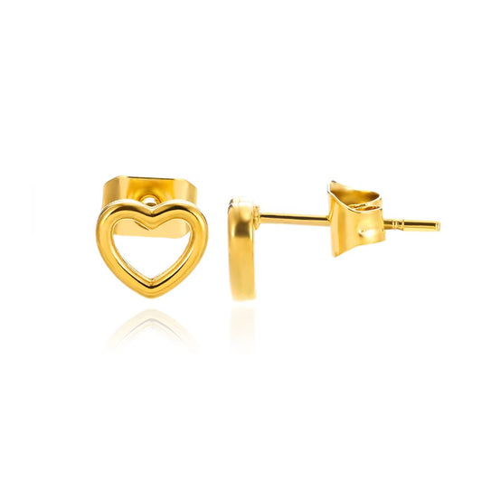 Aretes inox chapado 553