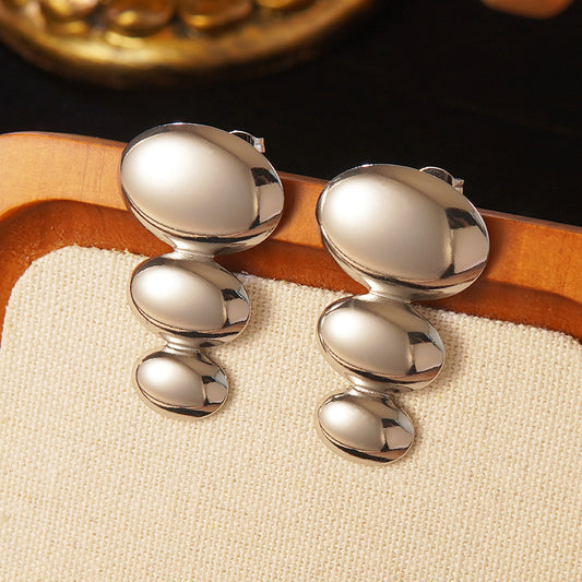 Aretes inox chapado 359