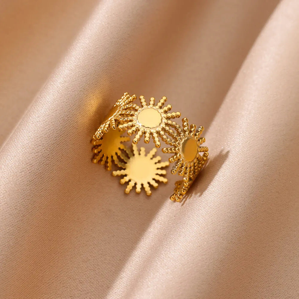 Anillo inox chapado 123