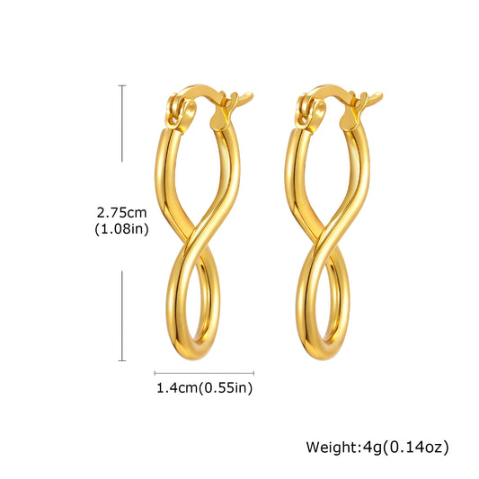 Aretes inox chapado 28