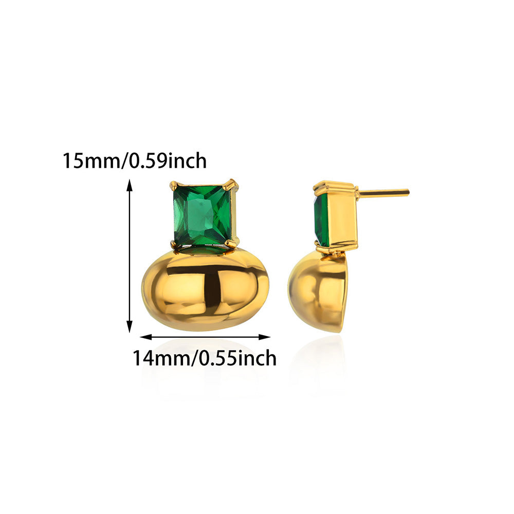 Aretes inox chapado 463