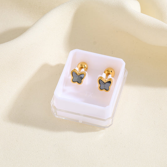 Aretes inox chapado 187